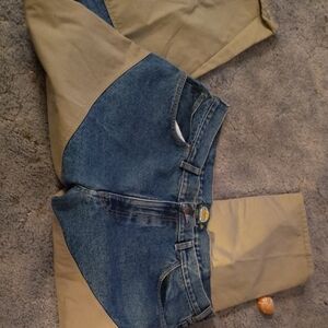 Cabela's Blue and Tan Flare Jeans Men's 42